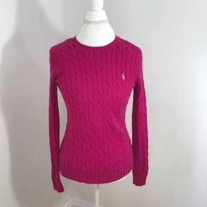Ralph Lauren Sport Pink Cotton Sweater Small